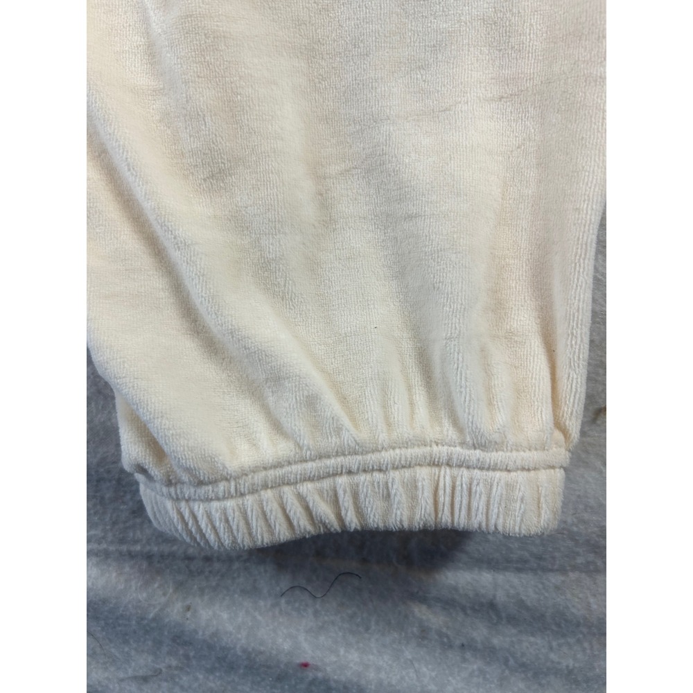 Adidas Originals Women Slim Jogger Pants Wonder White Velour‎ Size XL New w/tags - Picture 5 of 7